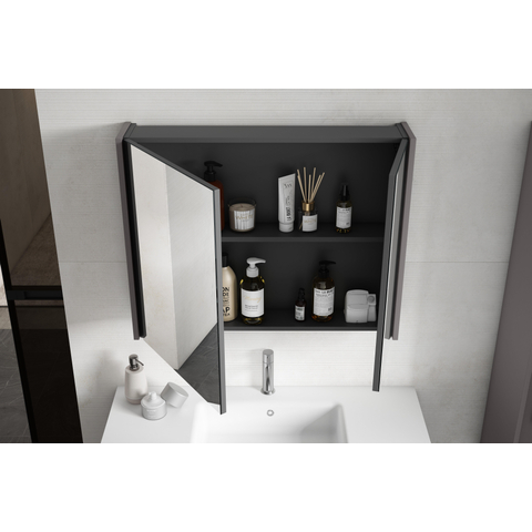 Saniclass Prime spiegelkast – 80x63x16 cm – Marine mat (blauw) SW910723