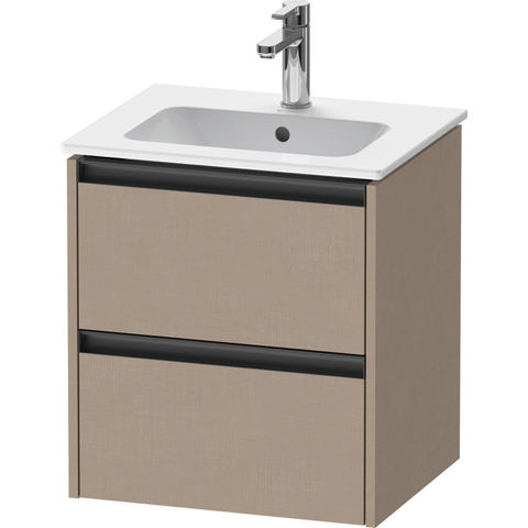 Duravit Ketho.2 Wastafelonderkast - 51x42x54.9cm geschikt - voor 1 waskom - spaanplaat - linnen mat SW772391