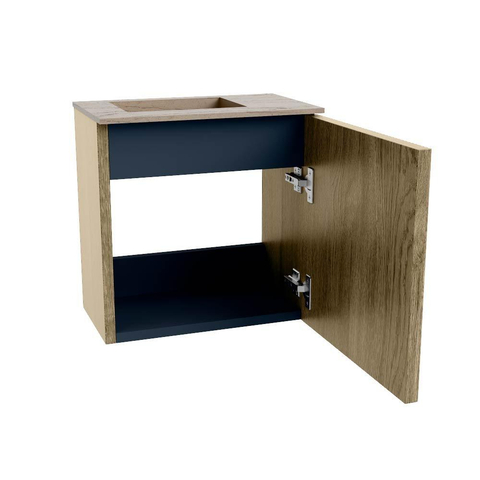 Mondiaz JOYA-DLUX 40cm toiletmeubel - kleur Dusk - Wastafel FAYE positie Links 1 kraangat kleur Arena. SW1425721