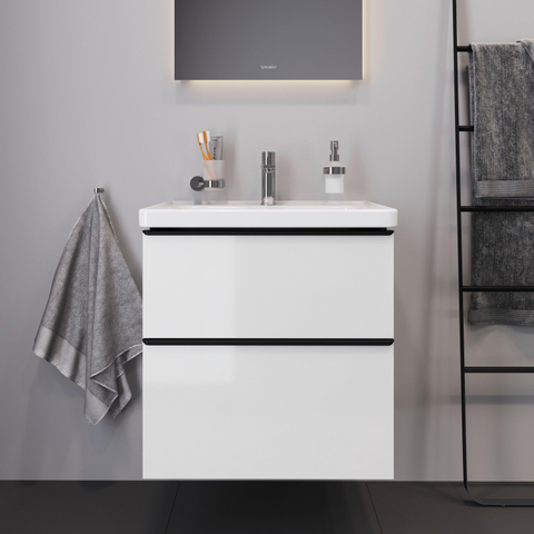 Duravit D-neo Meubelset - met wastafelonderbouwkast - met 2 laden - met softclose - 65x20x48cm - inclusief wastafel - mat wit SW641977