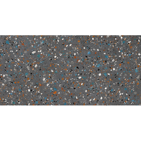 Terravito Hovano Carrelage de sol et de mur - 60x120cm - rectifié - noir mat SW928412