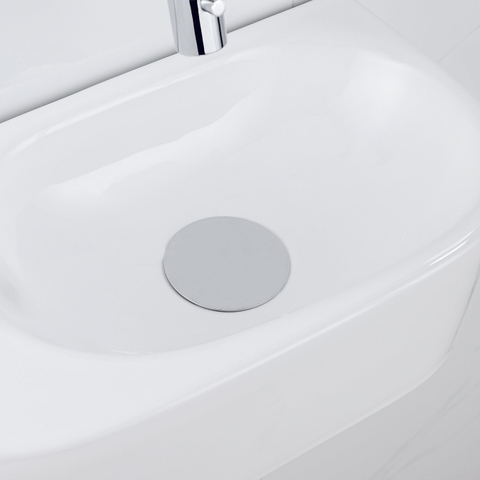 QeramiQ Fuente fonteinset – halfrond – 40x21.5x12 cm – keramiek wit glans – zonder kraangat – chromen kraan SW1233074