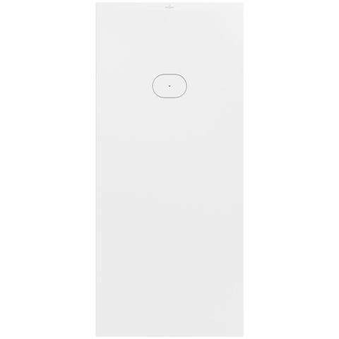 Villeroy & Boch Ecora douchebak - 180x80x4.5cm - afvoer korte zijde - stone white (wit) SW1559022