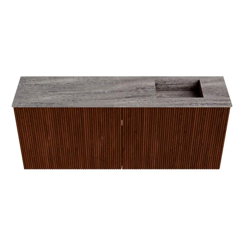 Mondiaz JOYA-DLUX 100cm meuble de salle de bains - couleur Ruby - Vasque FAYE position Droite Sans trou de robinet couleur Oza. SW1425523