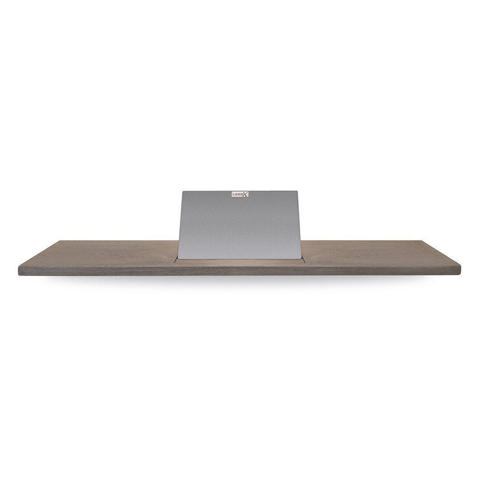 Looox Wood collection tablette de baignoire 88cm avec support acier inoxydable brossé chêne acier inoxydable brossé SW73163