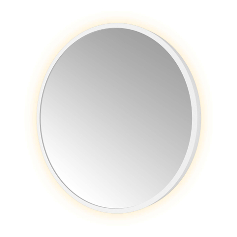 Hotbath &MORE Spiegel in aluminium frame / round - diameter 40cm - inclusief indirect LED - color changing - dimbaar - dottless - met afstandsbediening - mat wit SW1245864