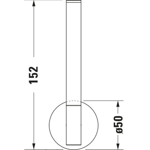 Duravit Starck T Reserve closetrolhouder - 5x7.3x15.2cm - hoogglans chroom SW297106