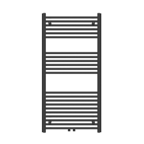 Adema Basic radiator 60x120cm recht middenaansluiting mat zwart SW732919