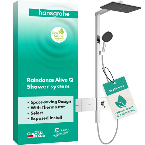 Hansgrohe Raindance alive Showerpipe - 210/340 1jet - ecosmart - thermostaat chr. - hoogglans chroom SW1388693