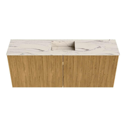 Mondiaz JOYA-DLUX 100cm toiletmeubel - kleur Oak - Wastafel FAYE positie Midden 1 kraangat kleur Nata. SW1424010