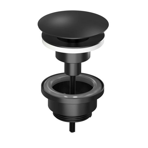 Forzalaqua afvoerplug 5/4 standaard open Rond Zwart mat OUTLETSTORE STORE39200