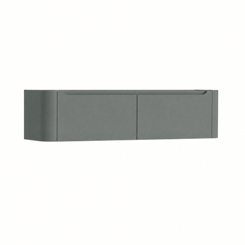 H&R badmeubelen Juice Wastafelonderkast - 160x45x40cm - afgeronde hoeken - 2 lades - geïntegreerde greep - petrol mat SW862844