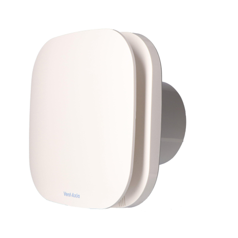 Vent-Axia Supra Design 100 HT badkamerventilator met vochtsensor en timer 90 m3/h Wit OUTLETSTORE STORE41937