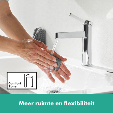 Hansgrohe Finoris Wastafelmengkraan - 16.4x12.6cm - hoogglans chroom SW651205