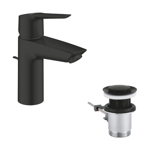 Grohe Start Wastafelmengkraan - opbouw - 10.9cm uitloop - S-size - matte black (mat zwart) SW1126893