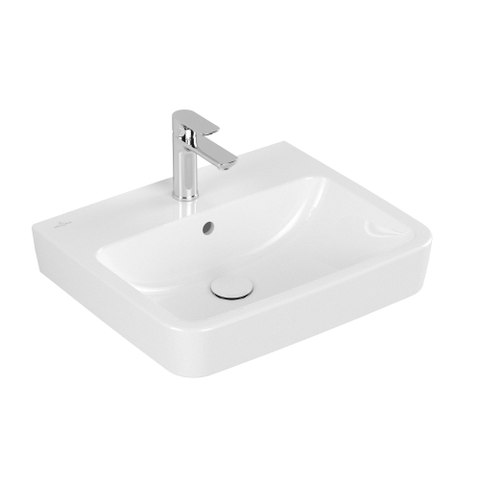 Villeroy & Boch O.novo wastafel - 55x46cm - met overloop - 1 kraangat - White Alpine (glans wit) SW448415