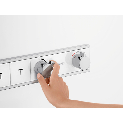 Hansgrohe RainSelect élément de finition pour robinet de douche encastré thermostatique pour 4 fonctions 59.8x90cm blanc/chrome SW157091