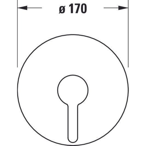 Duravit C.1 Pièce de finition pour mitigeur de douche avec inverseur 17cm chrome SW420819