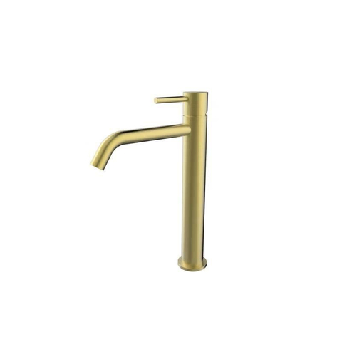 Wiesbaden Style XL wastafelkraan hoog - PVD - geborsteld messing (goud) SW417817