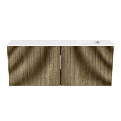 Mondiaz JOYA 100cm toiletmeubel - kleur Dusk - Wastafel FAYE positie Rechts Zonder kraangat kleur Talc. SW1421579
