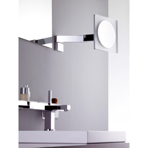 Emco Asis Miroir grossissant carré 22cm avec éclairage LED x5 chrome GA96693