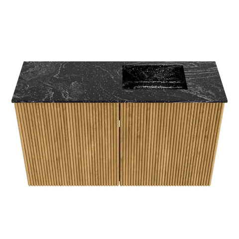 Mondiaz JOYA-DLUX 70cm toiletmeubel - kleur Oak - Wastafel FAYE positie Rechts 1 kraangat kleur Lava. SW1422021