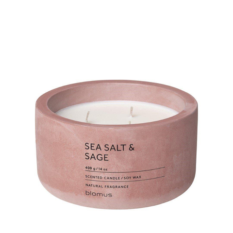 Blomus Fraga Geurkaars - sea salt sage hoogte 6.5cm - diameter 13cm - withered rose SHOWROOMMODEL SHOW25505