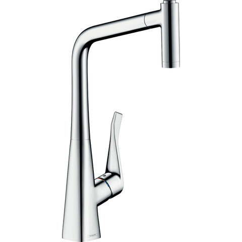 Hansgrohe Metris M71 - 1 greeps keukenmkr - 320 met uittrekb vuistdche - 2jet chrm - hoogglans chroom SW528963