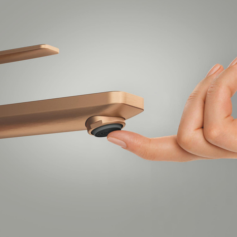 GROHE Lineare New wastafelkraan - s-size - met waste - geborsteld warm sunset (koper) SW1477558