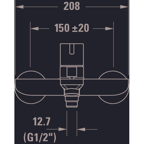 Duravit D-neo 1 greeps badmengkraan - opbouw - 208x136x116.5mm - hoogglans chroom SW640390