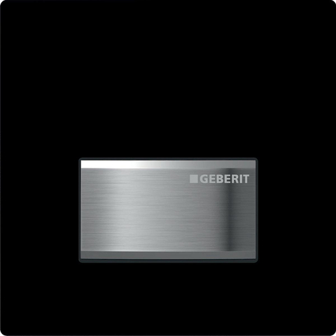Geberit Type 50 urinioir bedieningsplaat - pneumatisch - rechthoekige knoppen - Gitzwart RAL - 9005 - zwart 0730018