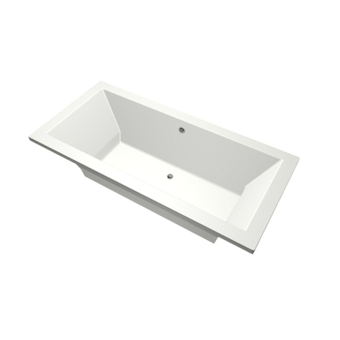 Xenz Society Baignoire duo - 190x90x53 - bonde centrale - acrylique - blanc mat SW103312