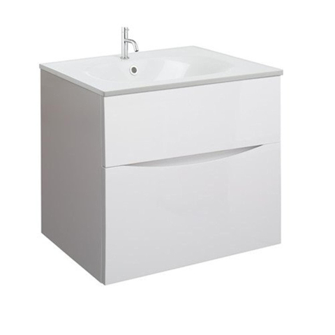Crosswater Furniture Basin Vergo Wastafel - 60cm - zonder kraangaten - marble - white (wit) SW876160