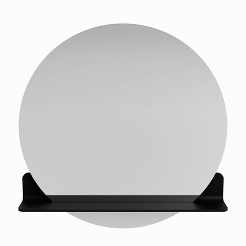 Mondiaz SPOT spiegel – Ø80 cm – met planchet – Urban (zwart) SW1235478