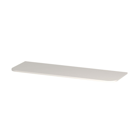 INK Concept R Wastafelblad - 140x45x1.7cm - tbv afgeronde onderkast - MDF lak - Mat wit SW1406196