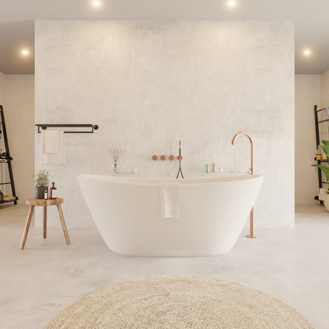 Ideavit Solidseal Vrijstaand bad 163x85cm ovaal Solid surface wit SW85892