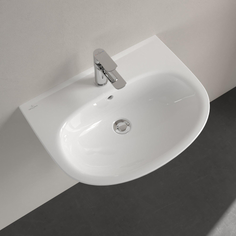 Villeroy & Boch O.novo wastafel - 60x46x18cm - met overloop - White Alpine (glans wit) SW878452