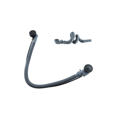 Fortifura Calvi Ensemble vidage de baignoire - commande rotative - Convient pour une épaisseur de fond de 10 à 20 mm - noir mat SW1381745