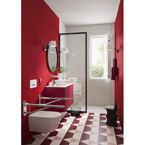 Villeroy & Boch Vicare douchezitting opklapbaar+softclose functie aluminium - glans wit SW490005