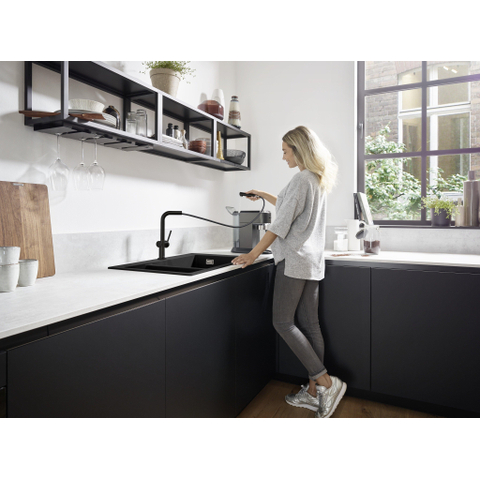 Hansgrohe Talis m54 - 1 greeps keukenmkr - 270 met uittrekbare uitloop - rvs look SW528891