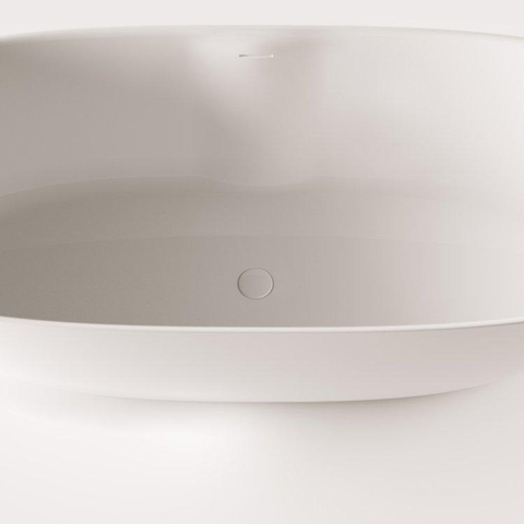 Zeza Element Vrijstaand Bad - 175x76x60cm - solid surface - mat crème (beige) SW1440426