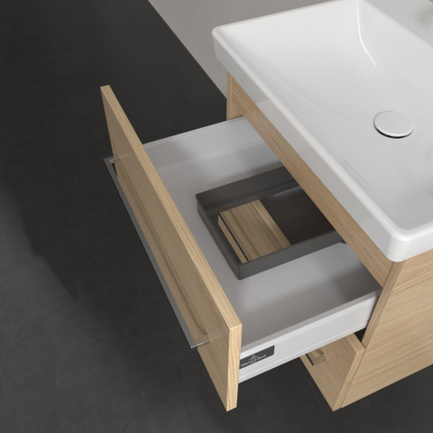 Villeroy & Boch Avento Wastafelonderkast - 2 uittrekladen - 576x514x484mm - Nordic Oak (hout) SW971884