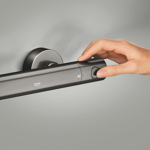 GROHE Grohtherm 800 Cosmopolitan douchethermostaat - 15cm - hard graphite (antraciet) SW1477613