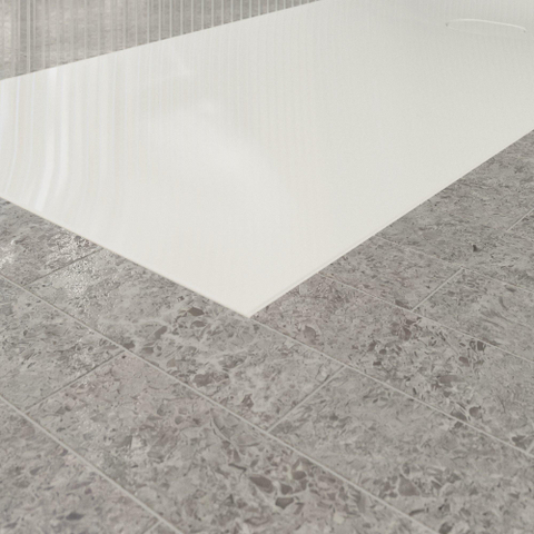 Villeroy & Boch Ecora douchebak - 170x80x4.5cm - afvoer korte zijde - white alpine (wit) SW1558880