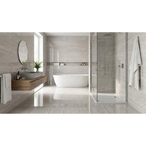 ÉCHANTILLON Terravito Dovaro Carrelage sol et mur - 60x120cm - rectifié - poli Gris SW1131034