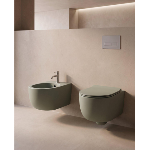 QeramiQ Élan Bidet - 53 × 36 cm - vert foncé mat SW1581561