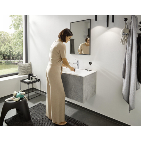 Hansgrohe Finoris 1 greeps wastafelkraan - 110 - coolstart - met afvoerplug - hoogglans chroom SW651103