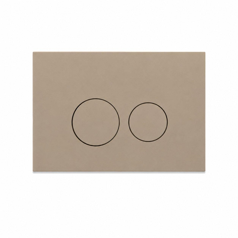 QeramiQ Dely Ensemble WC - réservoir encastré Qeramiq Flush - abattant 35mm - plaque de commande taupe en plastique - boutons ronds - blanc brillant SW1579200