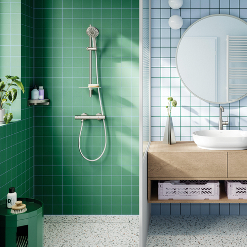 GROHE Vitalio Joy Ensemble barre de douche - 60cm - douchette ronde - 3 types de jets - supersteel brossé (acier inoxydable) SW1522129