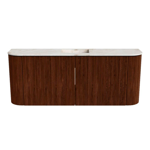 Mondiaz JOYA-DLUX 103.2cm toiletmeubel - ronding links en rechts kleur Ruby - Wastafel FAYE positie Midden 1 kraangat kleur Frappe. SW1423518